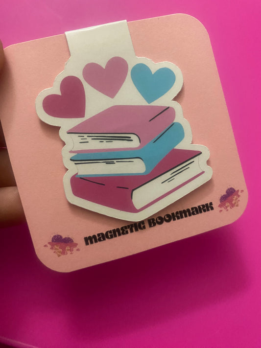 Cute Books Magnetic Bookmark